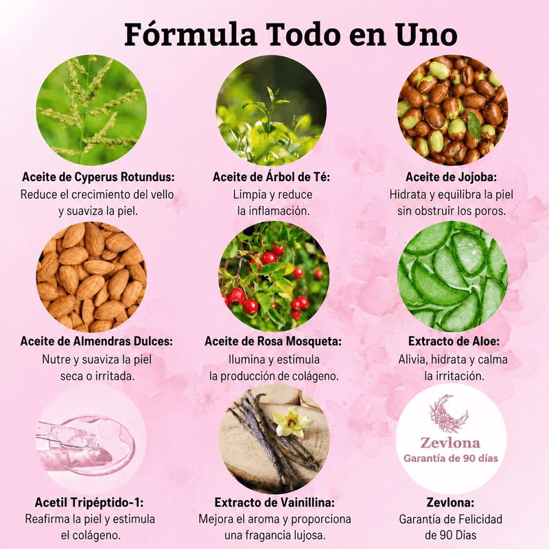 Aceite Inhibidor de Vello · Cyperus Rotundus 60 ml
